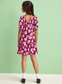 Image number 2 showing, Short-Sleeve Crinkle Crepe Swing Dress for Girls