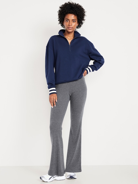 High-Waisted Fashion Ribbed Flare Leggings