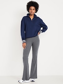 Image number 1 showing, High-Waisted Fashion Ribbed Flare Leggings