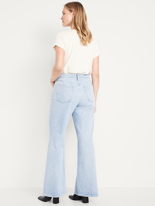 Image number 5 showing, Mid-Rise Loose Boot-Cut Jeans