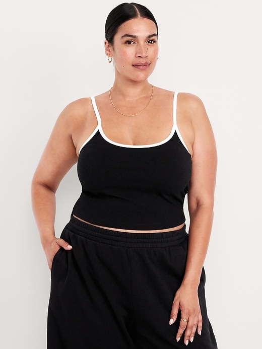 Image number 5 showing, Tipped Jersey Cropped Cami Top