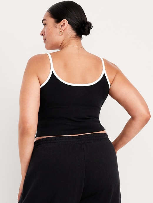 Image number 6 showing, Tipped Jersey Cropped Cami Top