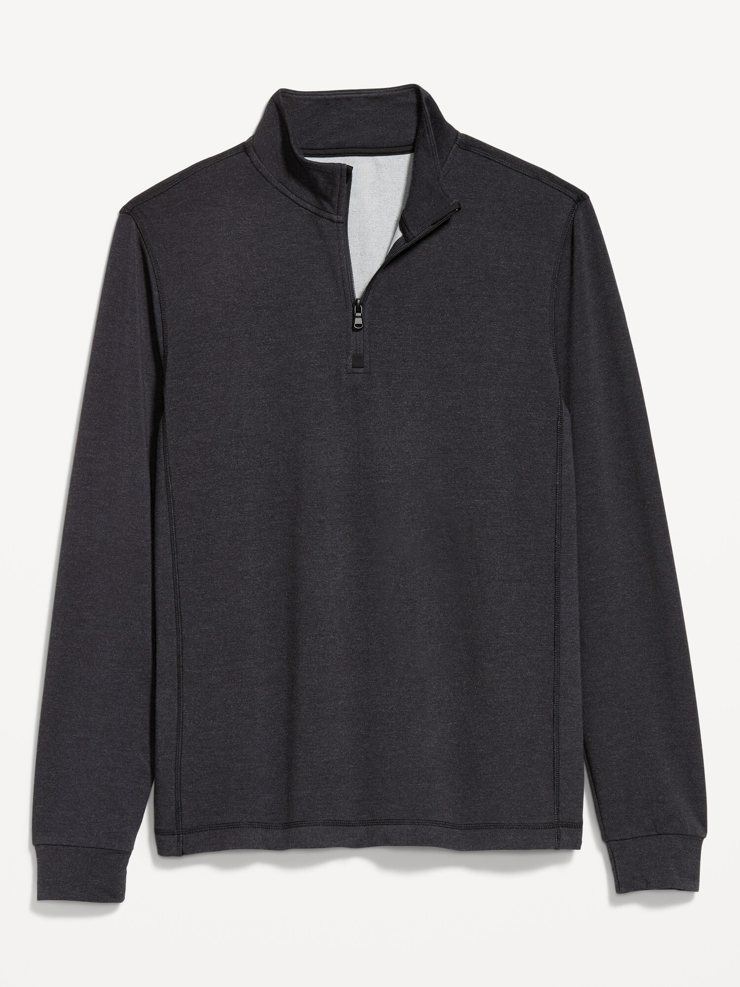 Мужской свитер Old Navy Recharge Knit Quarter-Zip Pullover, цвет: Чёрный — фото 4