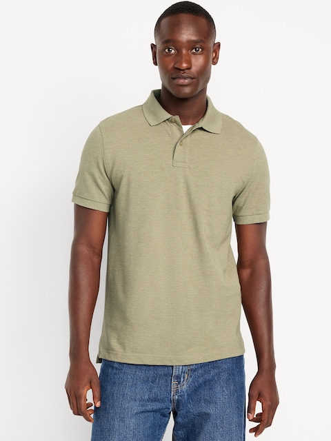 Uniform Pique Polo - Heather Green
