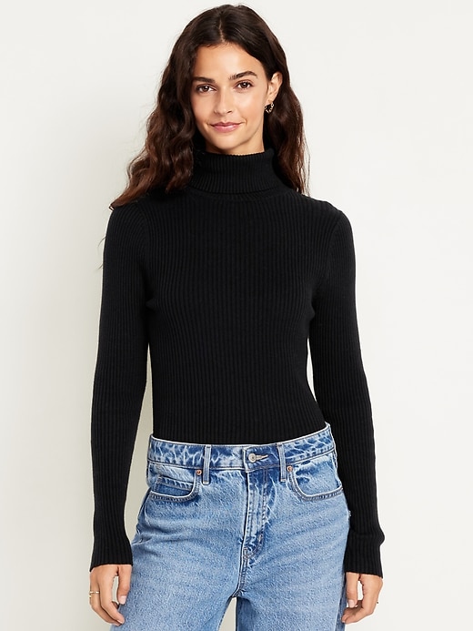 Image number 1 showing, SoSoft Lite Rib Turtleneck Sweater