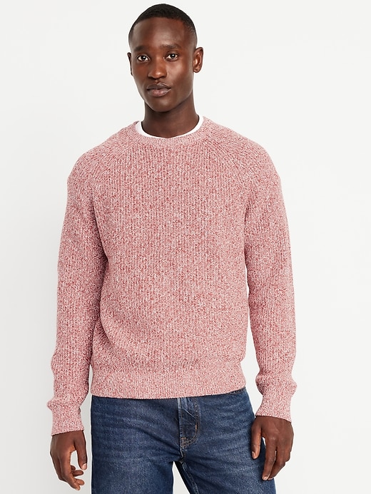 Image number 1 showing, Crew-Neck Shaker-Stitch Sweater