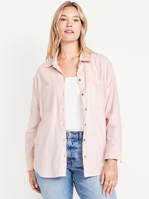 Image number 5 showing, Button-Down Boyfriend Shirt
