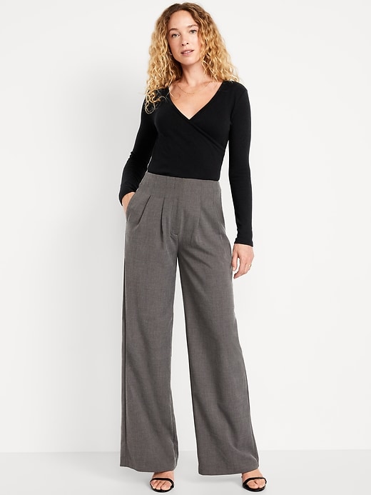 Image number 8 showing, Extra High-Waisted Super Wide-Leg Pants