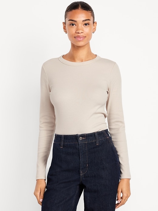 Image number 1 showing, Snug Long-Sleeve Crew-Neck T-Shirt