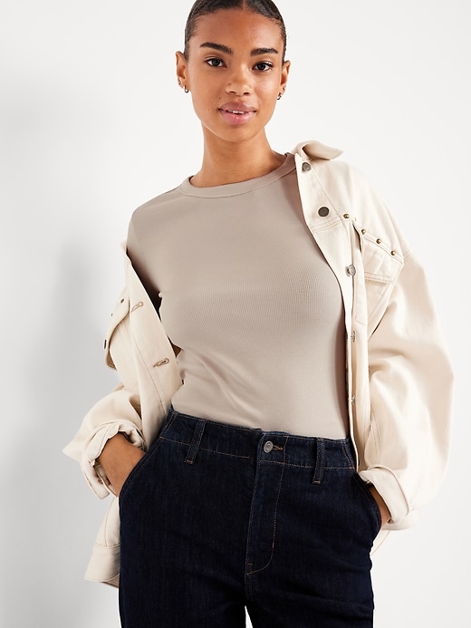 Image number 3 showing, Snug Long-Sleeve Crew-Neck T-Shirt