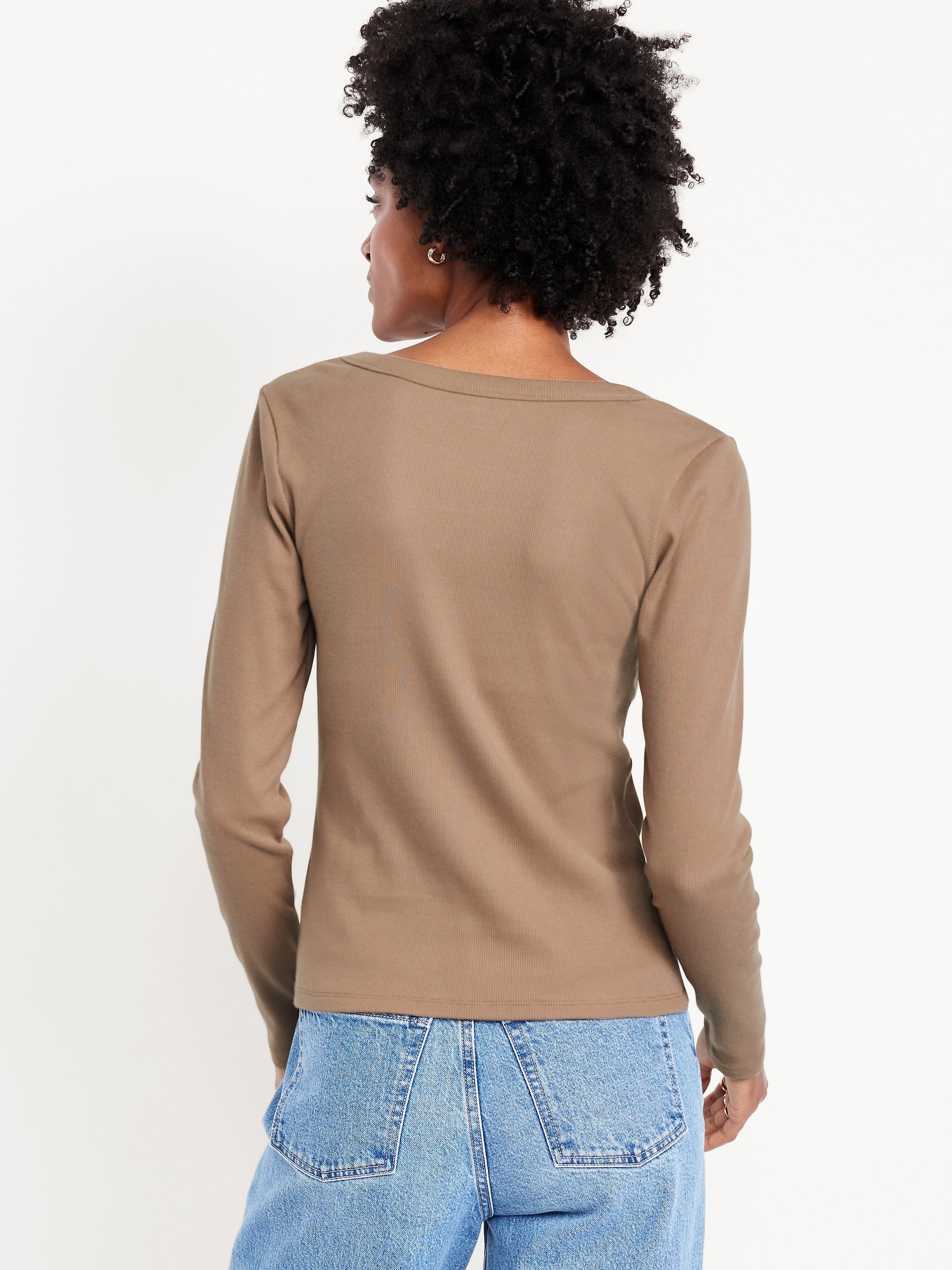 Cozy Snug Long-Sleeve V-Neck T-Shirt