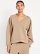 Bounce Fleece V-Neck Cocoon Sweatshirt - image 2