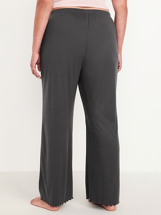 Image number 8 showing, High-Waisted Cozy Rib Pajama Pants