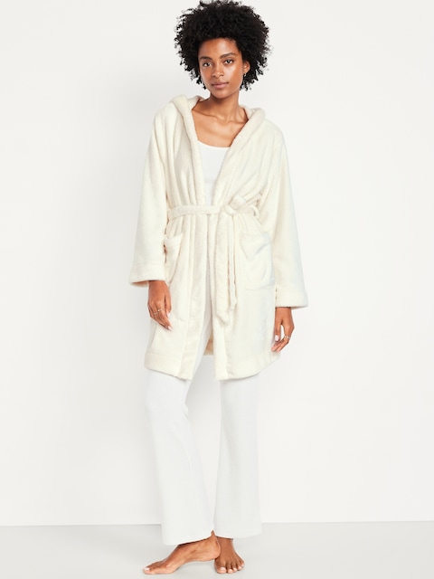 Cozy Terry Hooded Robe - Creme De La Creme