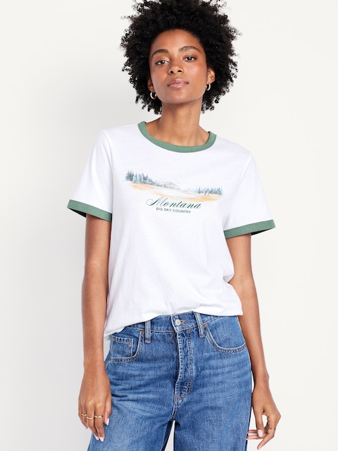 EveryWear Graphic Ringer T-Shirt