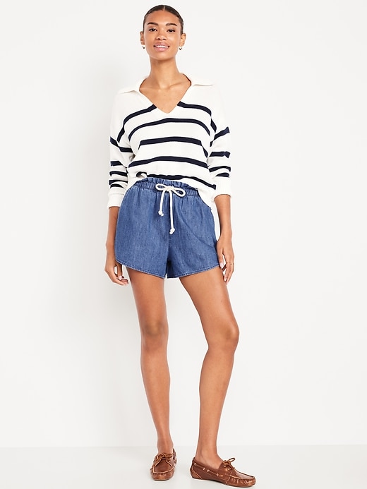 Image number 1 showing, Mid-Rise Jean Volume Shorts
