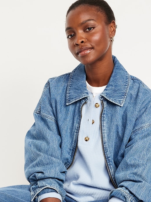 Image number 3 showing, Oversized Cozy Waffle Henley Top