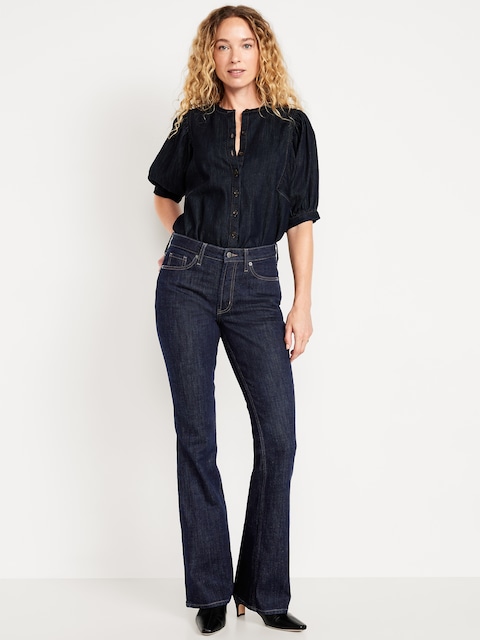 Mid-Rise Slim Boot-Cut Jeans - Rinse