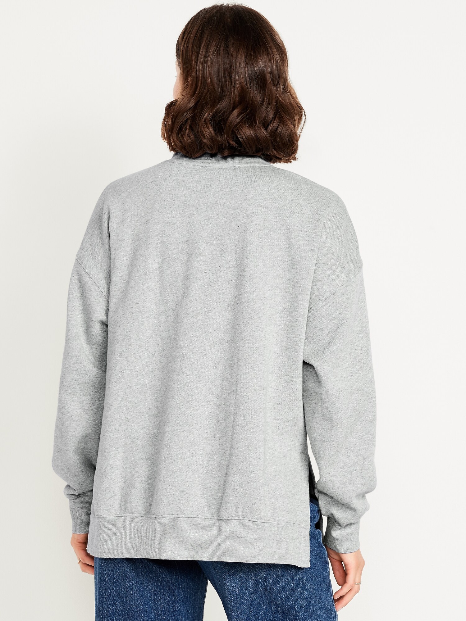 Женская толстовка Old Navy SoComfy Oversized Tunic, цвет: Меланжевый серый — фото 2