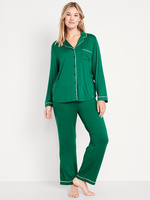 Image number 5 showing, Sunday Sleep Knit Jersey Pant Set