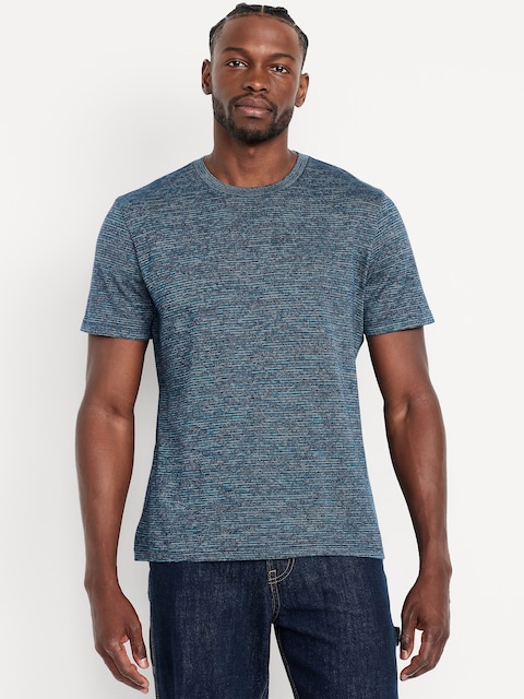 Crew-Neck T-Shirt - Bermuda Blue Heather