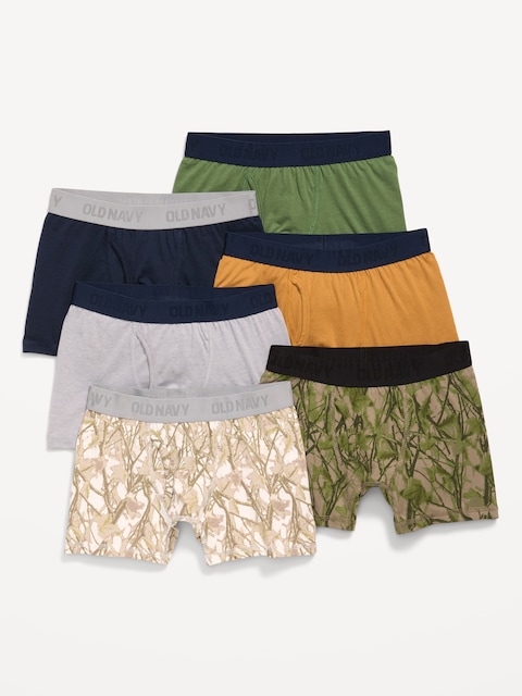 Boxer-Briefs Underwear 6-Pack for Boys - Green Tree Camo