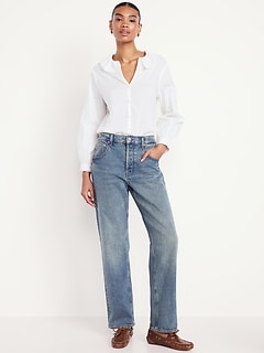 Low-Rise Slouchy Straight Jeans
