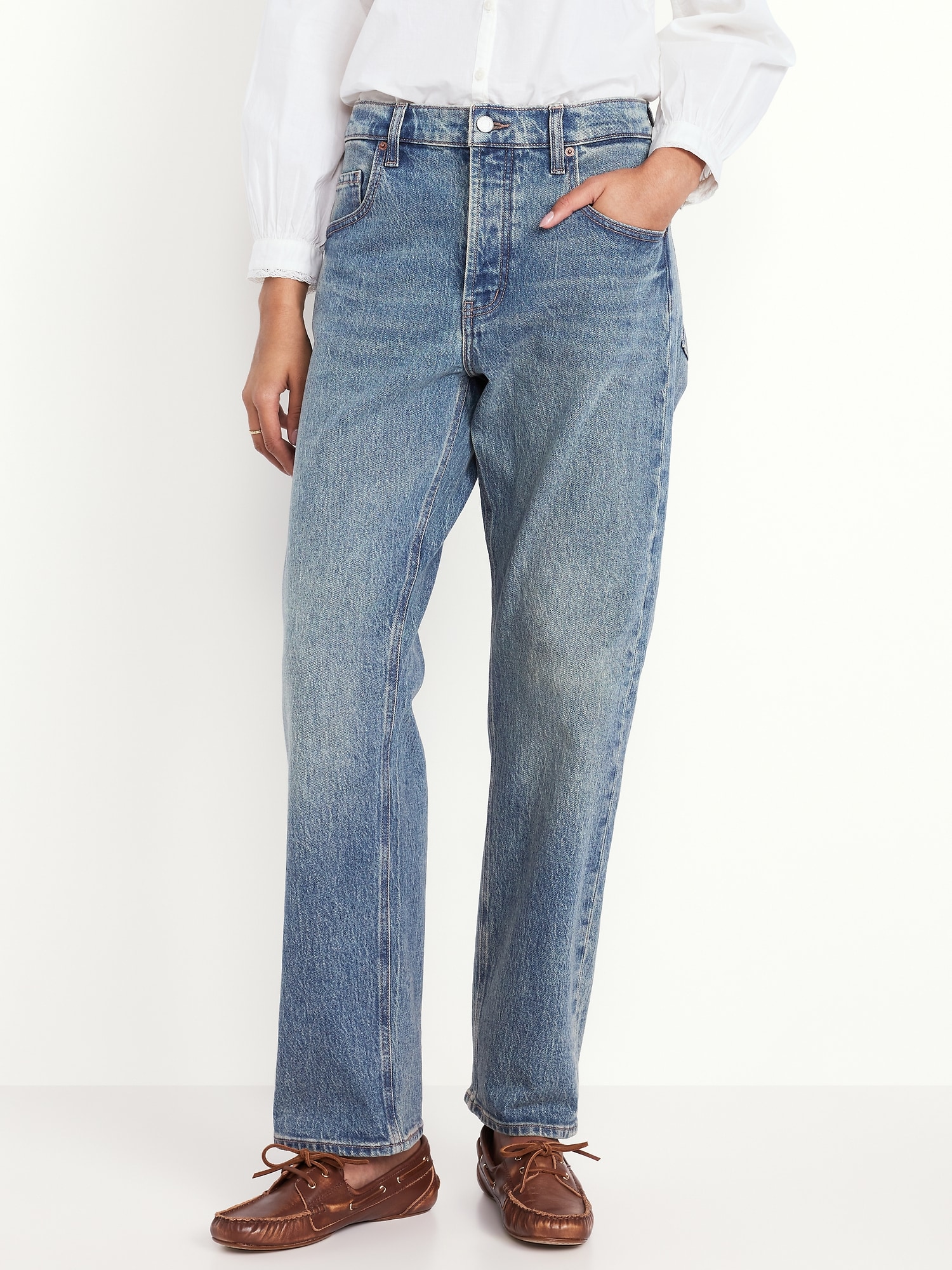 Low-Rise Slouchy Straight Jeans
