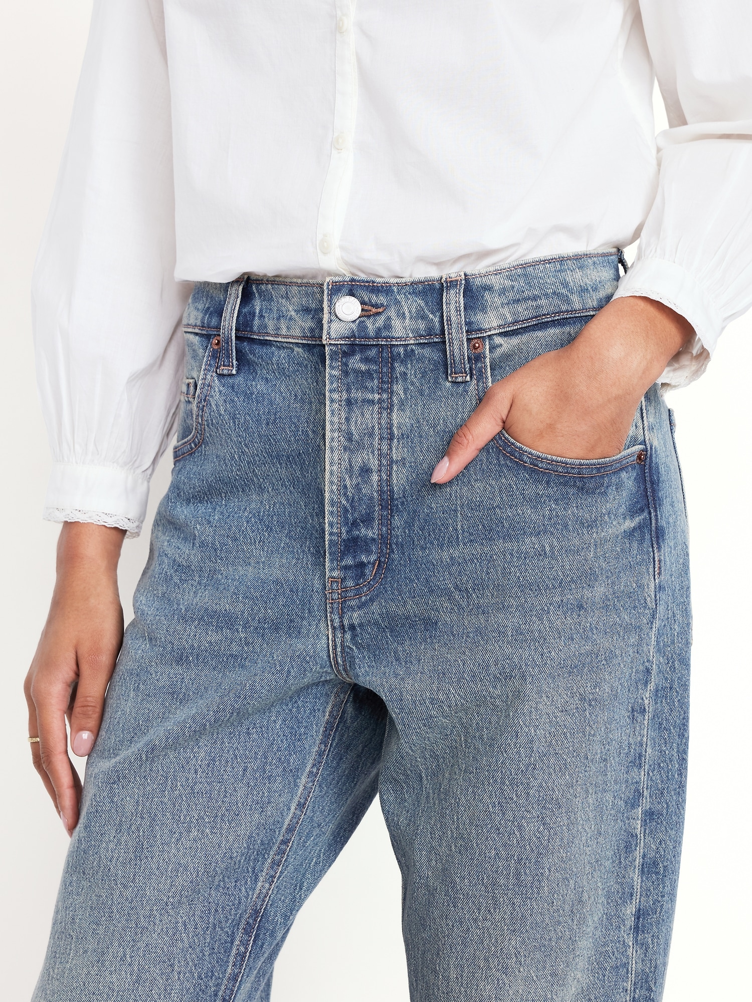 Low-Rise Slouchy Straight Jeans