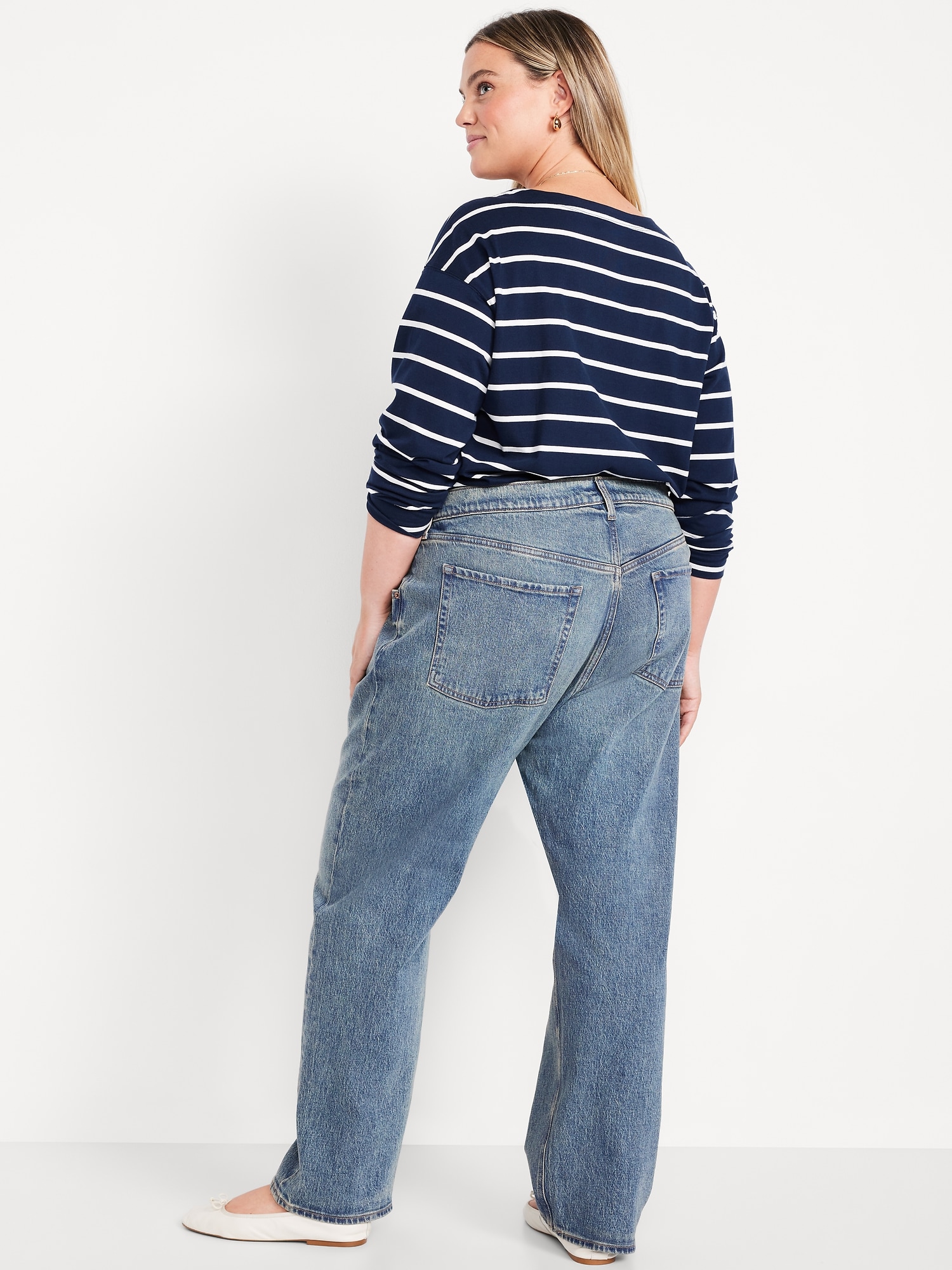 Low-Rise Slouchy Straight Jeans