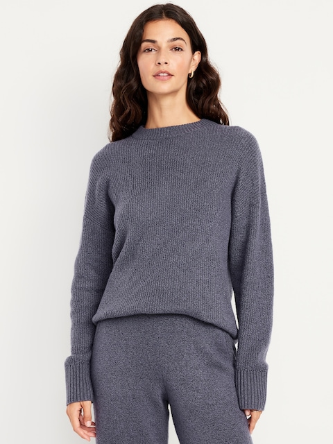 SoSoft Crew-Neck Tunic Sweater - Inkwell