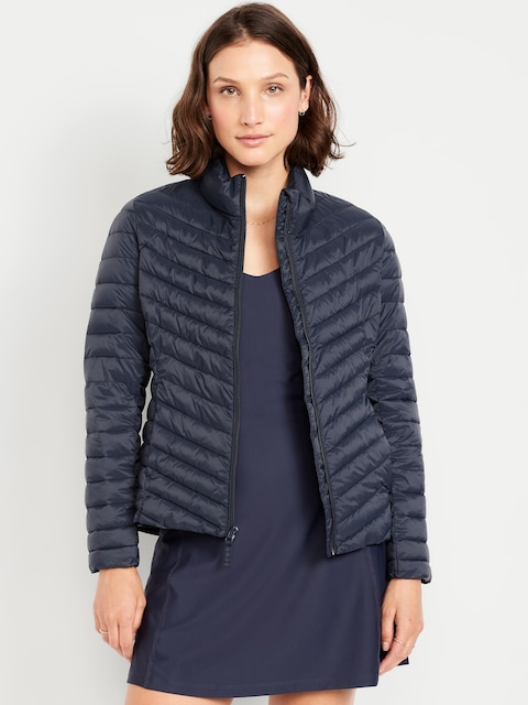 Water-Resistant Narrow-Channel Puffer Jacket - Dusk Navy