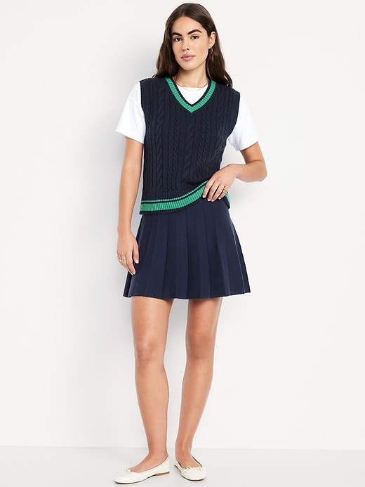 Image number 1 showing, SoSoft Lite Pleated Sweater Skirt