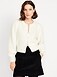 Cropped Eyelash Cardigan Sweater - image 2