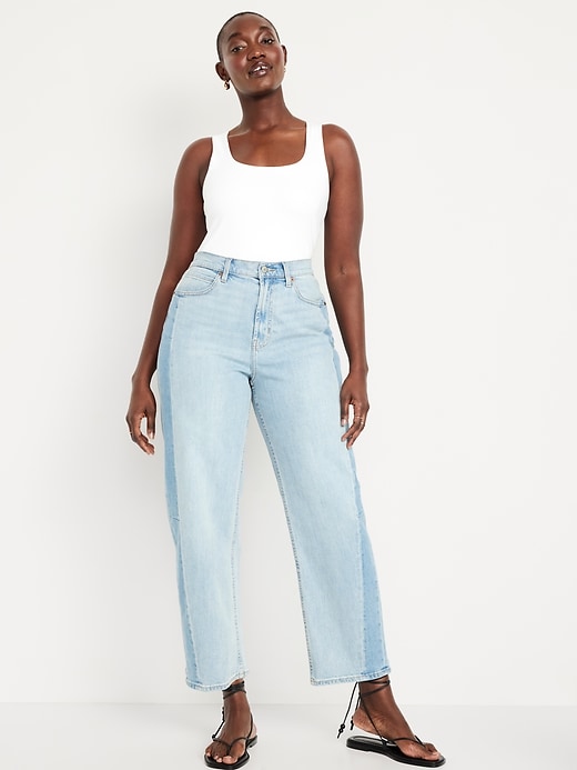 Image number 7 showing, High-Waisted Barrel Ankle Jeans