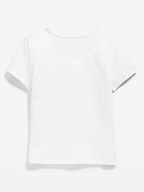 Image number 3 showing, Short-Sleeve Pointelle-Knit Top for Girls