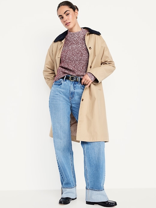 Image number 3 showing, SoSoft Cropped Mock-Neck Sweater