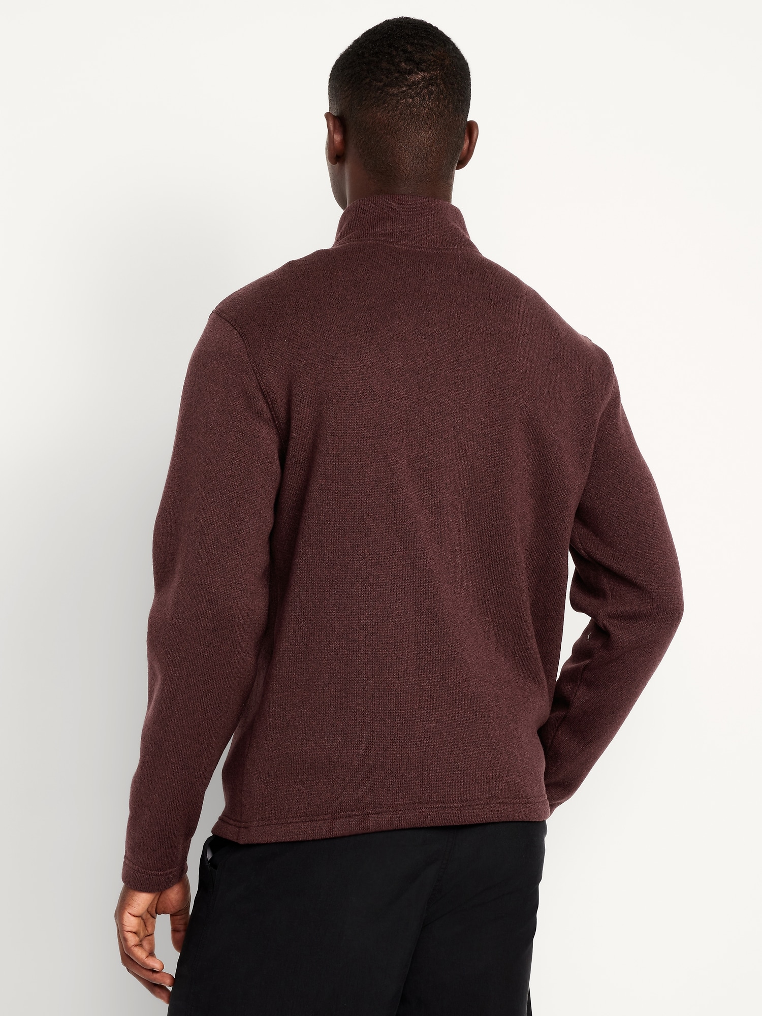 Sweater-Knit Fleece Quarter-Zip Pullover