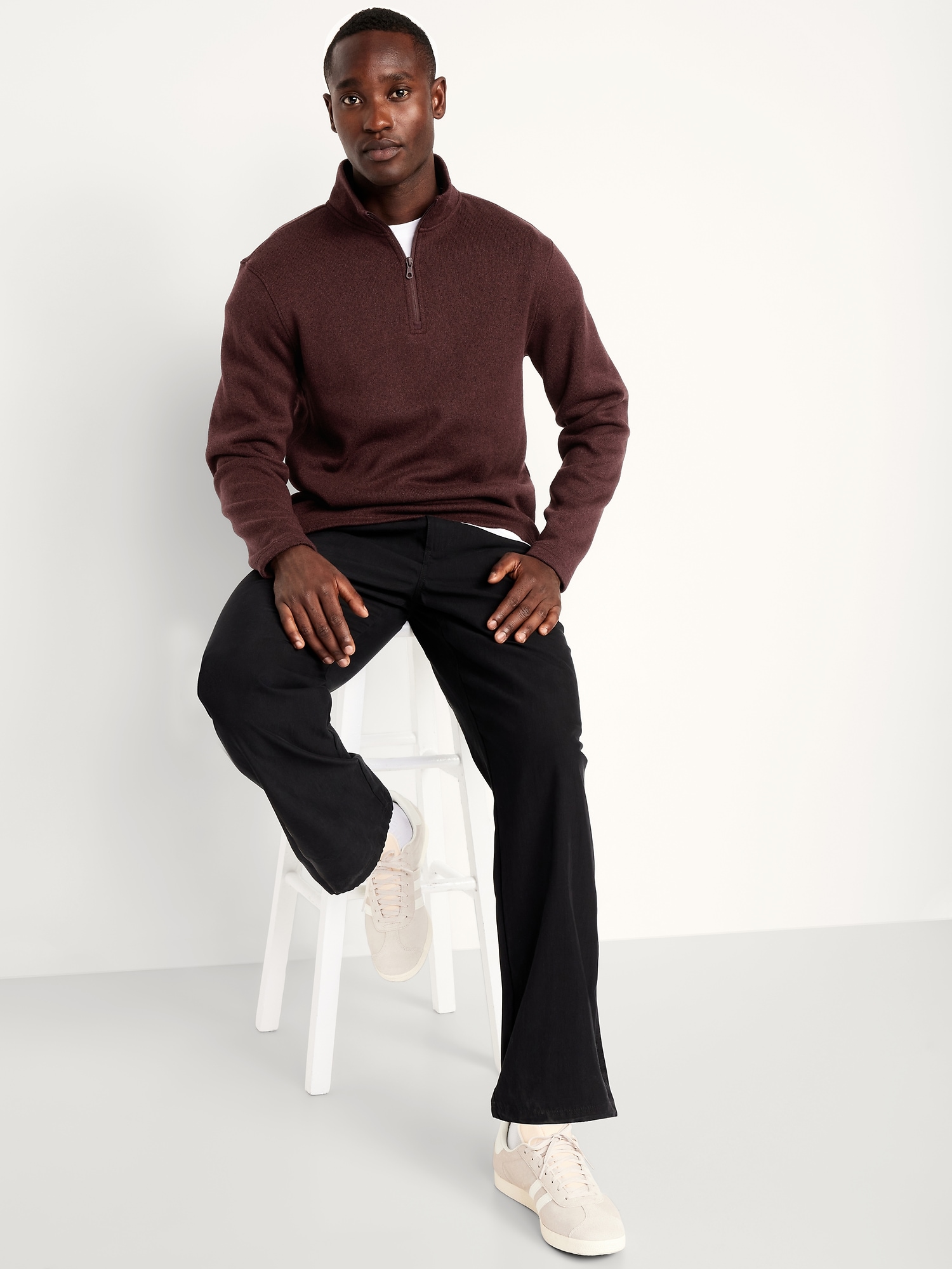Sweater-Knit Fleece Quarter-Zip Pullover | Old Navy