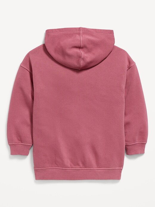 Image number 3 showing, Oversized Graphic Tunic Pullover Hoodie for Girls
