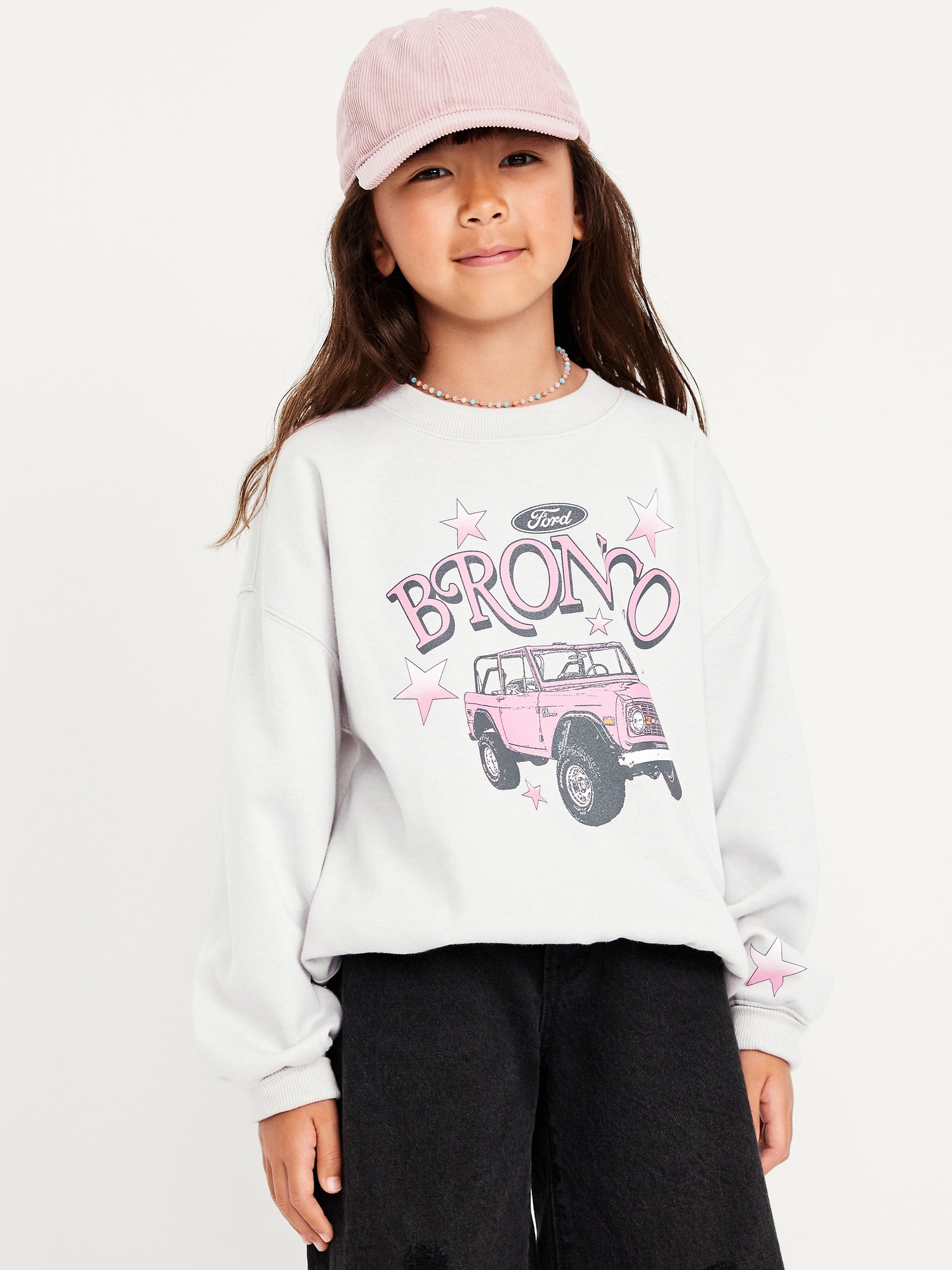 Ford Bronco™ Oversized Graphic Tunic Sweatshirt for Girls