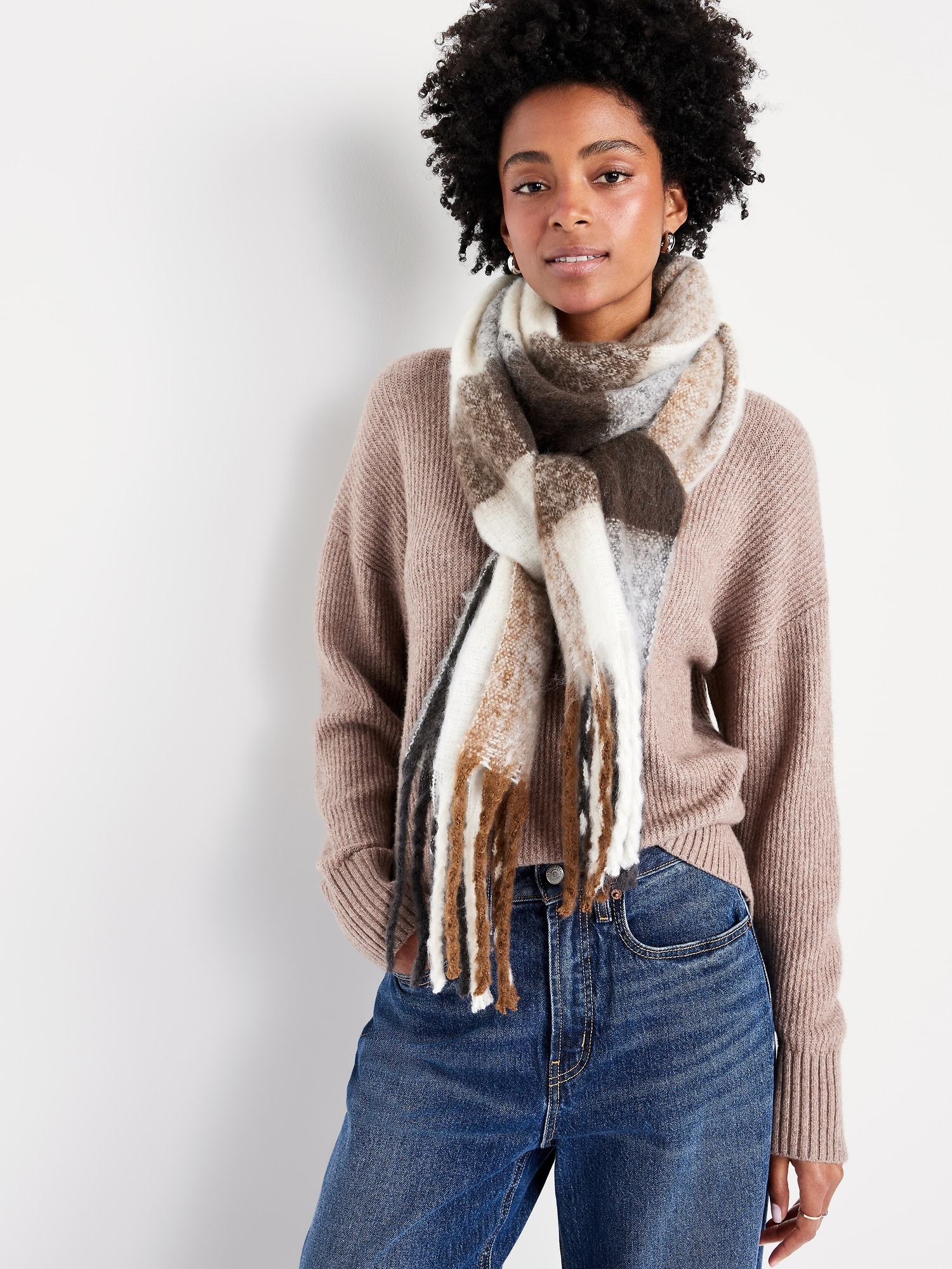 Brushed Fringed Scarf