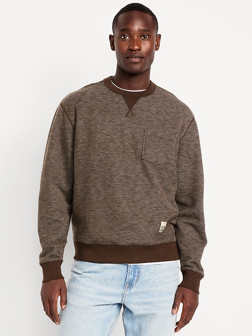 Image number 1 showing, Textured Pocket Sweatshirt