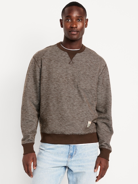 Textured Pocket Sweatshirt