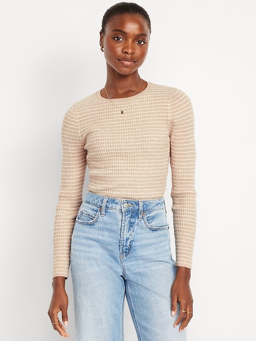 Image number 1 showing, SoSoft Lite Ribbed Crew-Neck Sweater
