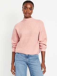 SoSoft Cropped Mock-Neck Sweater