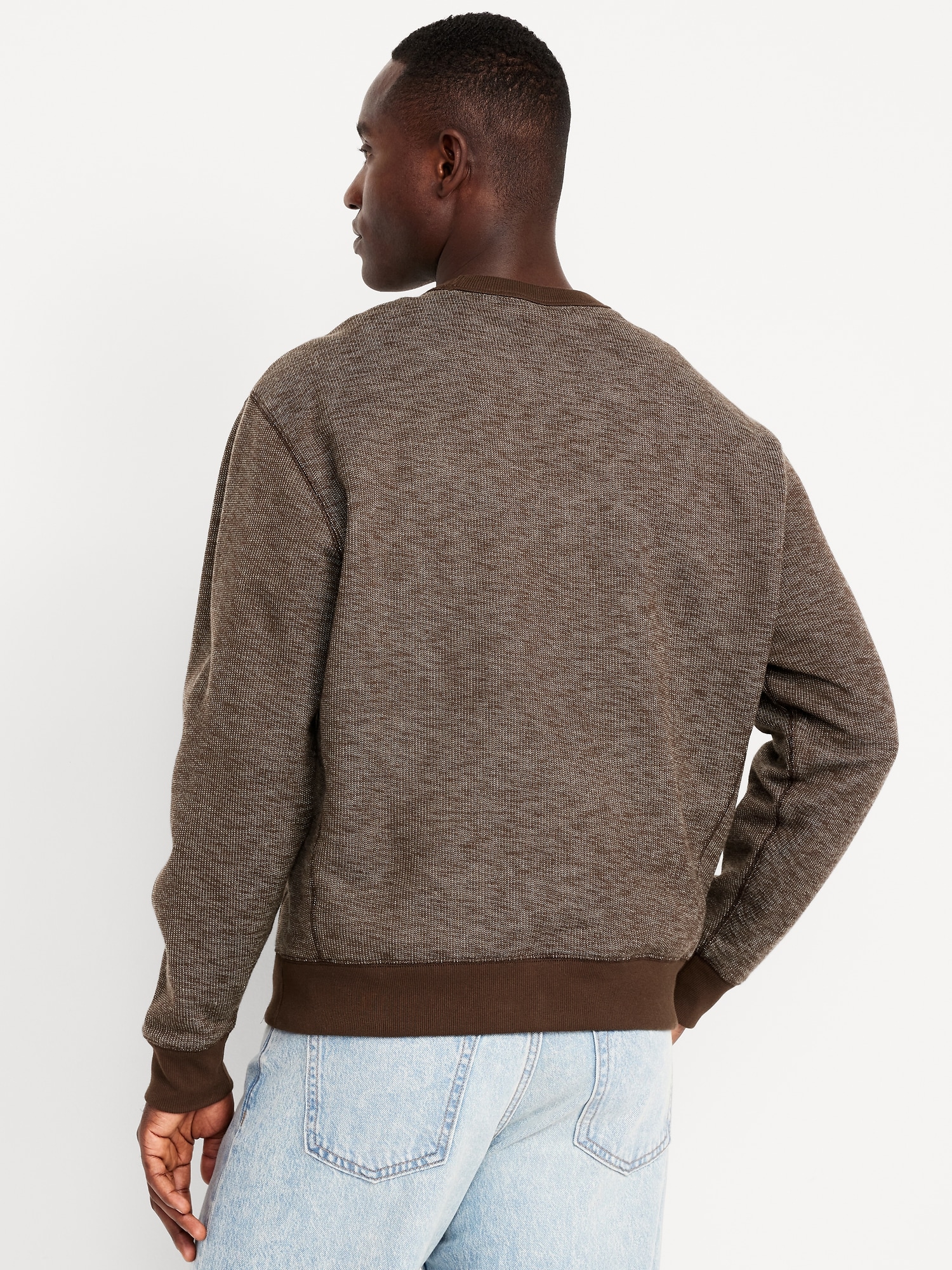 Textured Pocket Sweatshirt