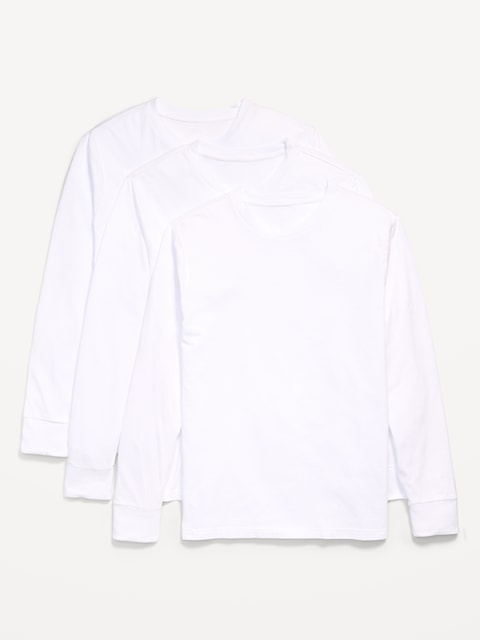 3-Pack Long-Sleeve Rotation T-Shirt - White
