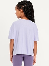 Image number 2 showing, CloudMotion Cropped Graphic Performance T-Shirt for Girls