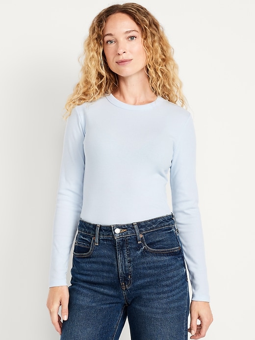 Image number 1 showing, Snug Long-Sleeve Crew-Neck T-Shirt